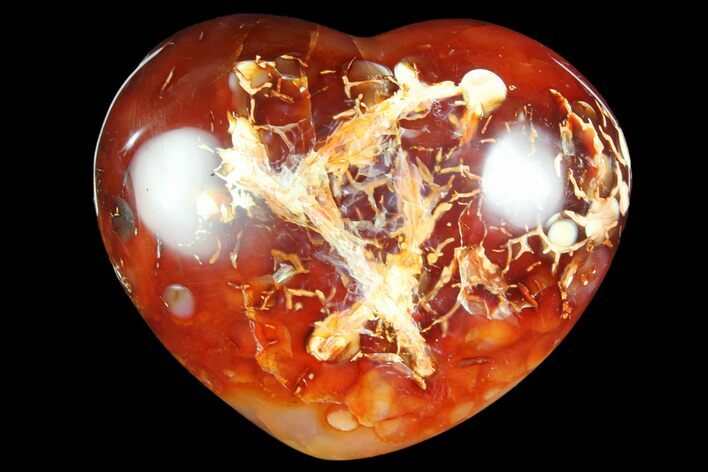 Colorful Carnelian Agate Heart #167356